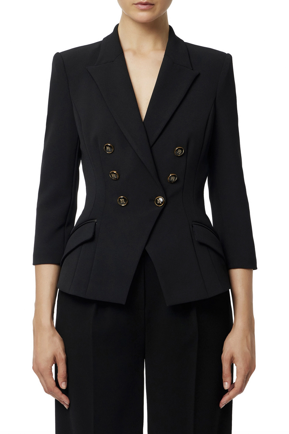 ELISABETTA FRANCHI Elisabetta Franchi double-breasted jacket / blazer Nero / BLACK