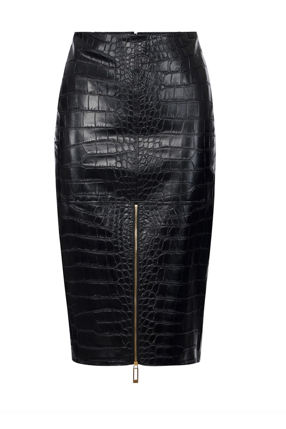 ELISABETTA FRANCHI Elisabetta Franchi pencil skirt with crocodile print BLACK