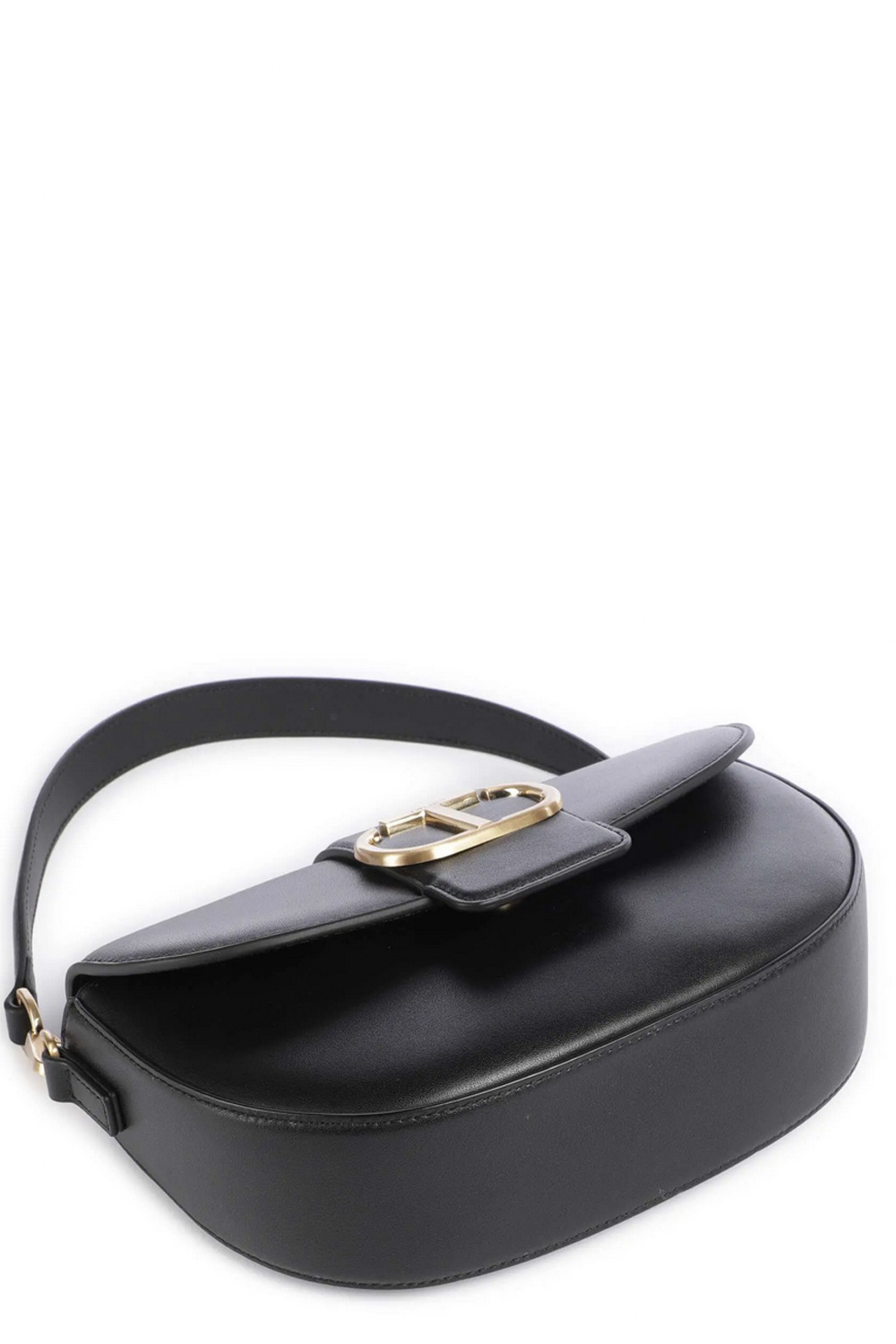 TWINSET Twinset round bag with gold logo BLACK