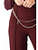 TWINSET Twinset flaired pantalon / broek met gouden ketting riem Winetas / BORDEAUX ROOD