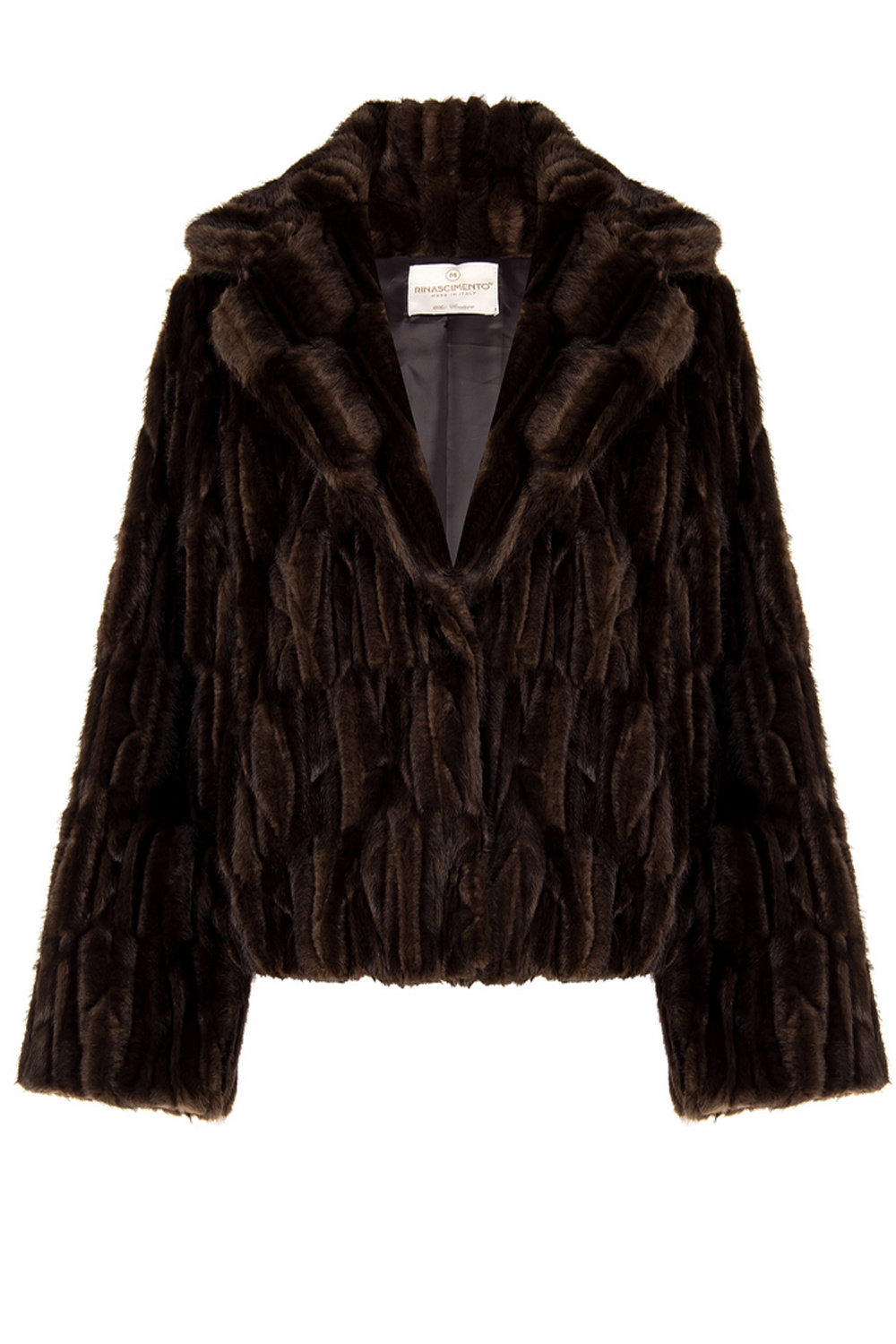 RINASCIMENTO RC faux fur winter coat Chocolate BROWN