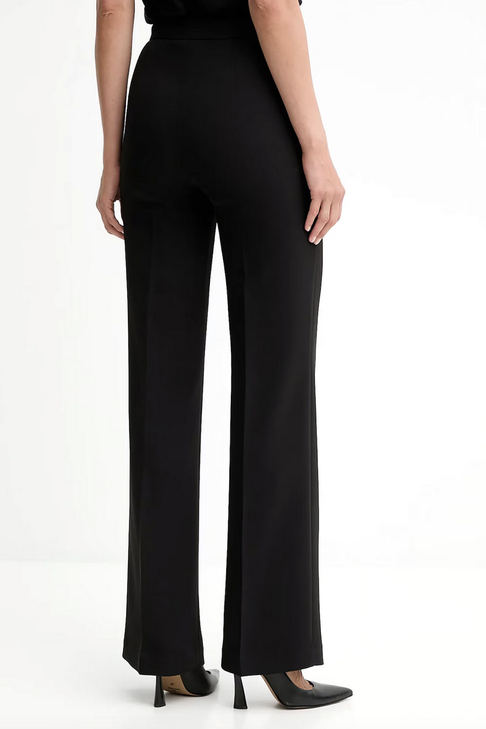 TWINSET Twinset flared trousers with gold chain belt Nero / BLACK