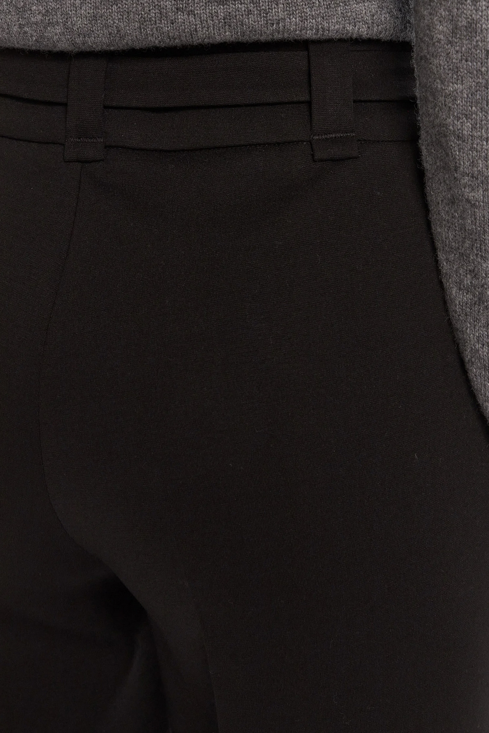 TWINSET Twinset flared trousers including belt with gold logo Nero / BLACK