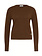 PATRIZIA PEPE Patrizia pepe cashmere sweater met logo BRUIN
