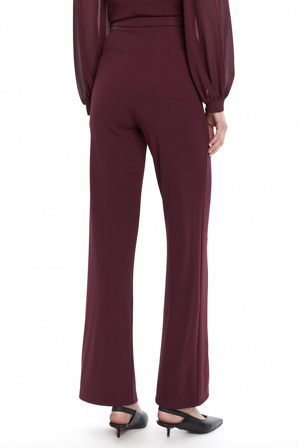 RINASCIMENTO Rinascimento flared trousers with elasticated waistband  BORDEAUX RED