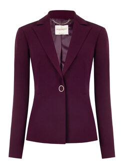 RINASCIMENTO Rinascimento blazer jacket / suit jacket with a button at the waist BORDEAUX RED