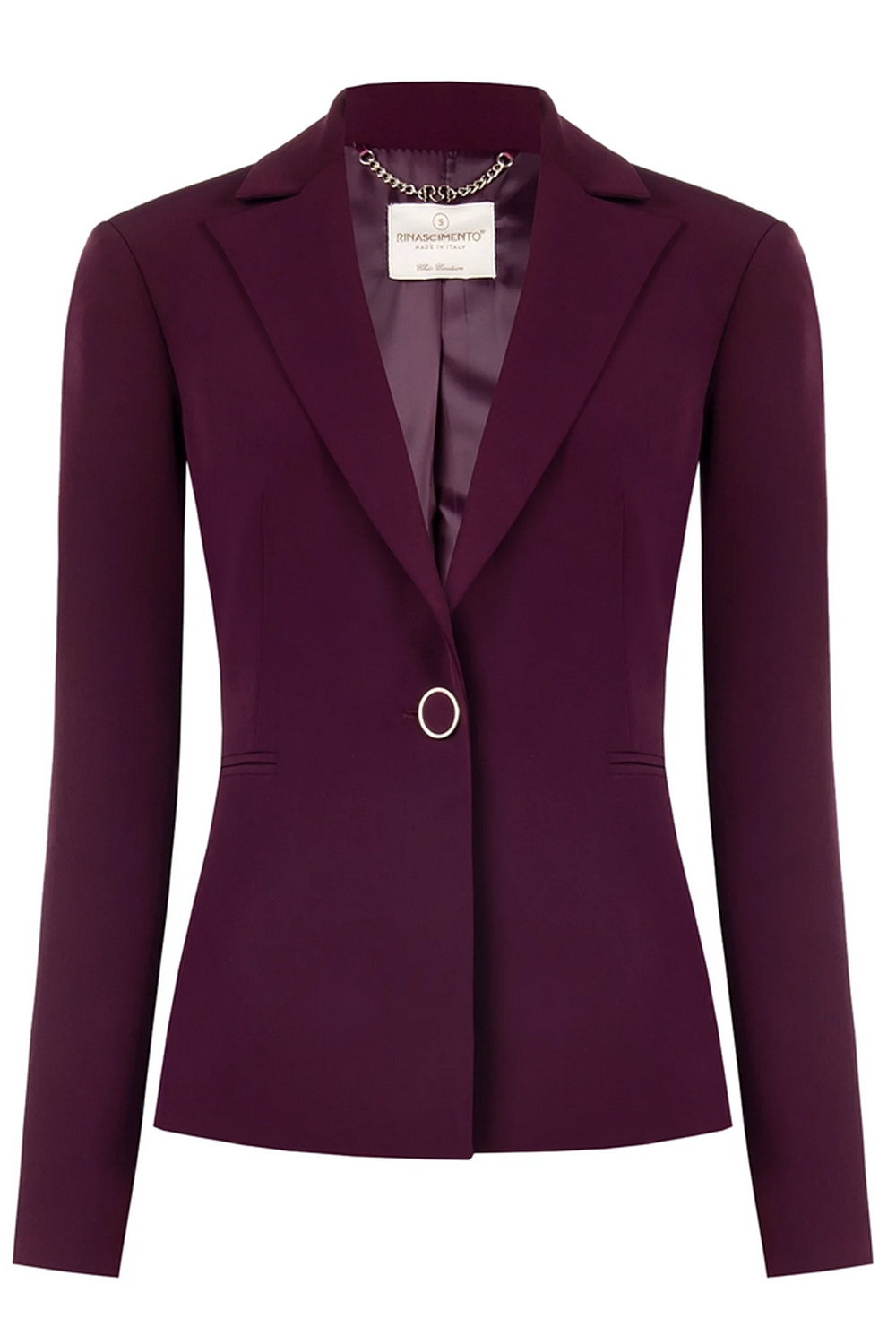 RINASCIMENTO Rinascimento blazer jacket / suit jacket with a button at the waist BORDEAUX RED