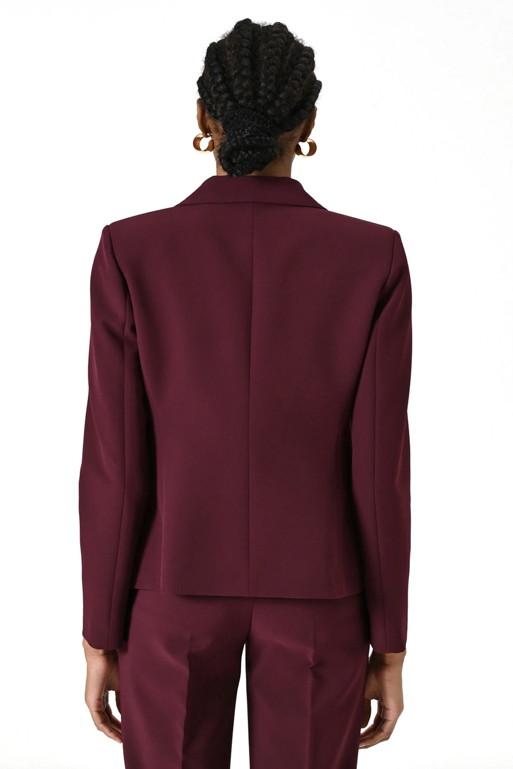 RINASCIMENTO Rinascimento blazer jacket / suit jacket with a button at the waist BORDEAUX RED