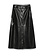 PATRIZIA PEPE Patrizia Pepe leather skirt with row of buttons and small slit BLACK