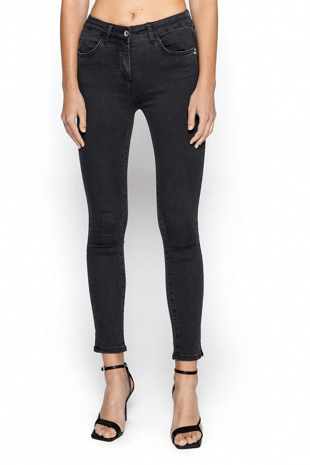 PATRIZIA PEPE Patrizia pepe jeans / denim stech met logo GRIJS / ZWART