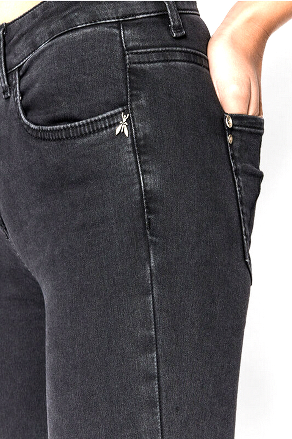 PATRIZIA PEPE Patrizia pepe jeans / denim stech met logo GRIJS / ZWART