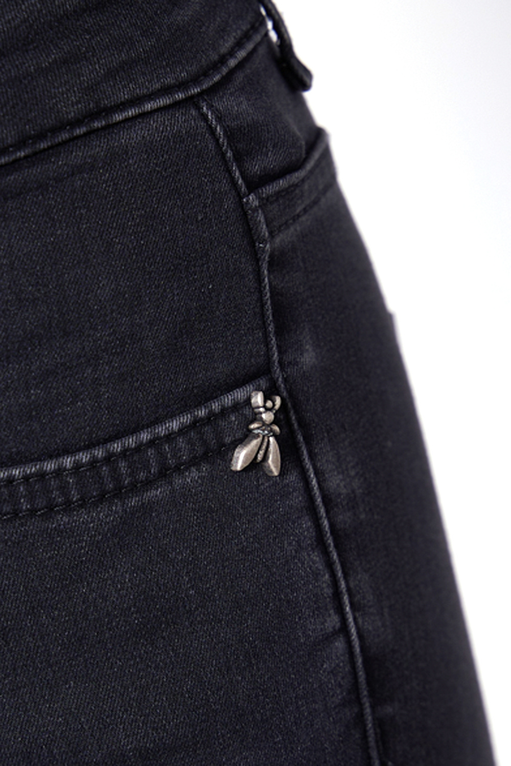 PATRIZIA PEPE Patrizia pepe jeans / denim stech met logo GRIJS / ZWART