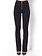 PATRIZIA PEPE Patrizia Pepe pantalon met zilveren rits en logo voorkant ZWART