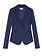 PATRIZIA PEPE Patrizia Pepe jas / getaileerd colbert / blazer met zilver logo op mouw DONKER BLAUW