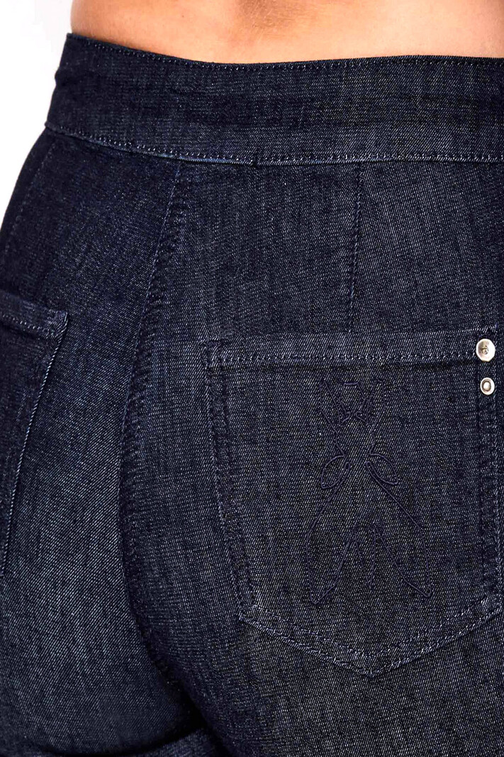 PATRIZIA PEPE Patrizia pepe bootcut jeans / denim met rits en zilver logo donker BLAUW