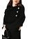 RINASCIMENTO Rinascimento knitted sweater with beautiful wide collar and buttons BLACK