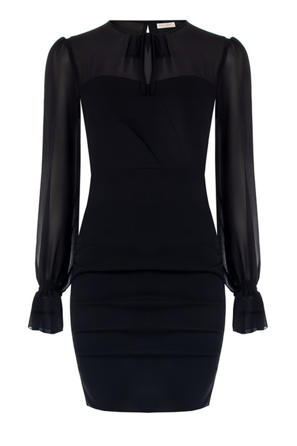 RINASCIMENTO Rinascimento jurk lange transparante mouw ZWART