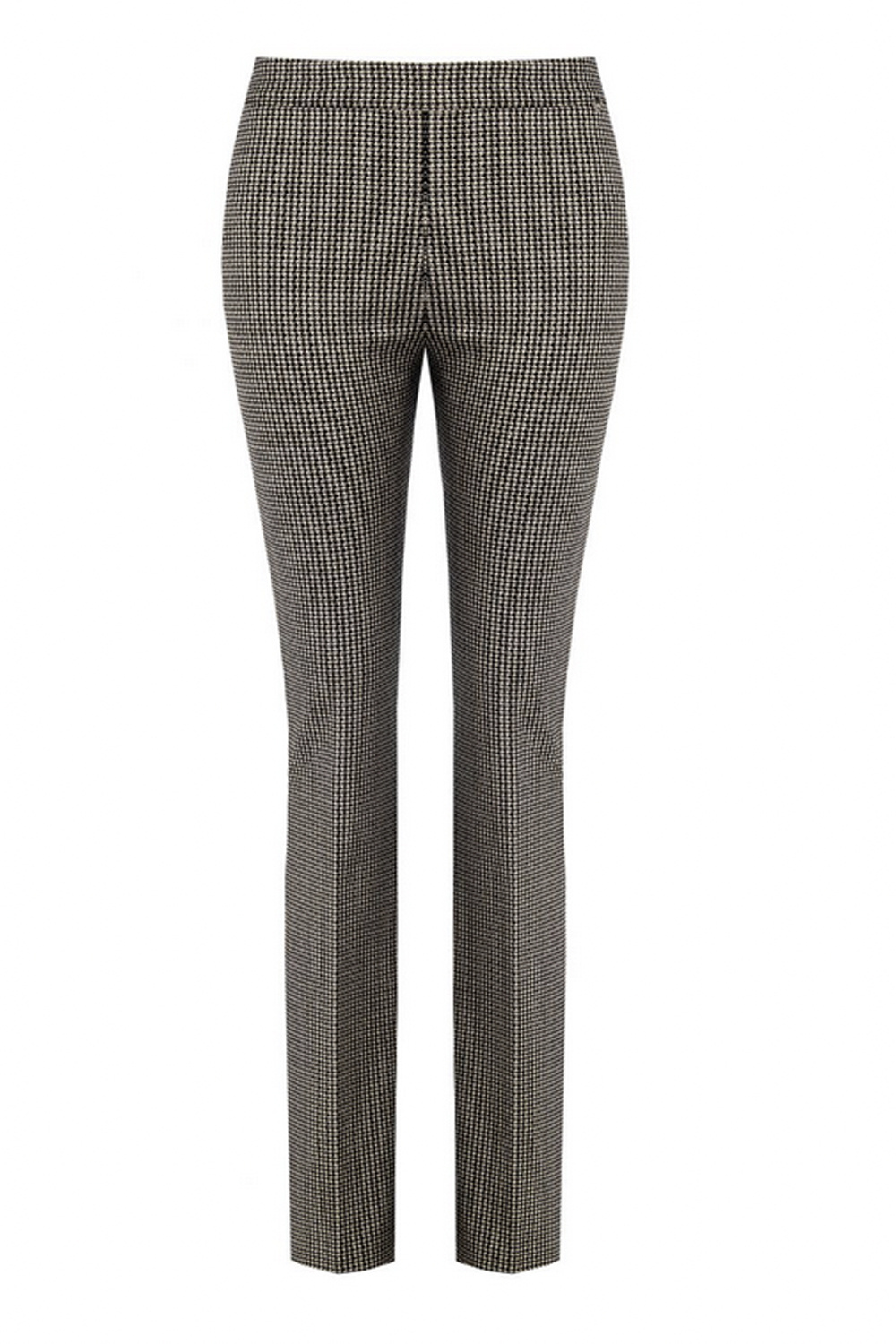 RINASCIMENTO Rinascimento wide trousers with mini houndstooth print, cream with BLACK