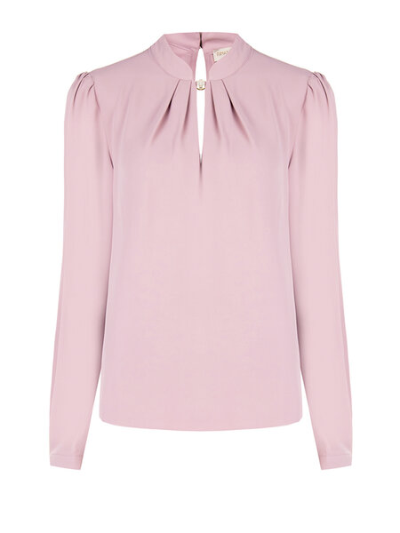 RINASCIMENTO Rinascimento blouse with light puff sleeves glitter stone at the neckline mauve PINK