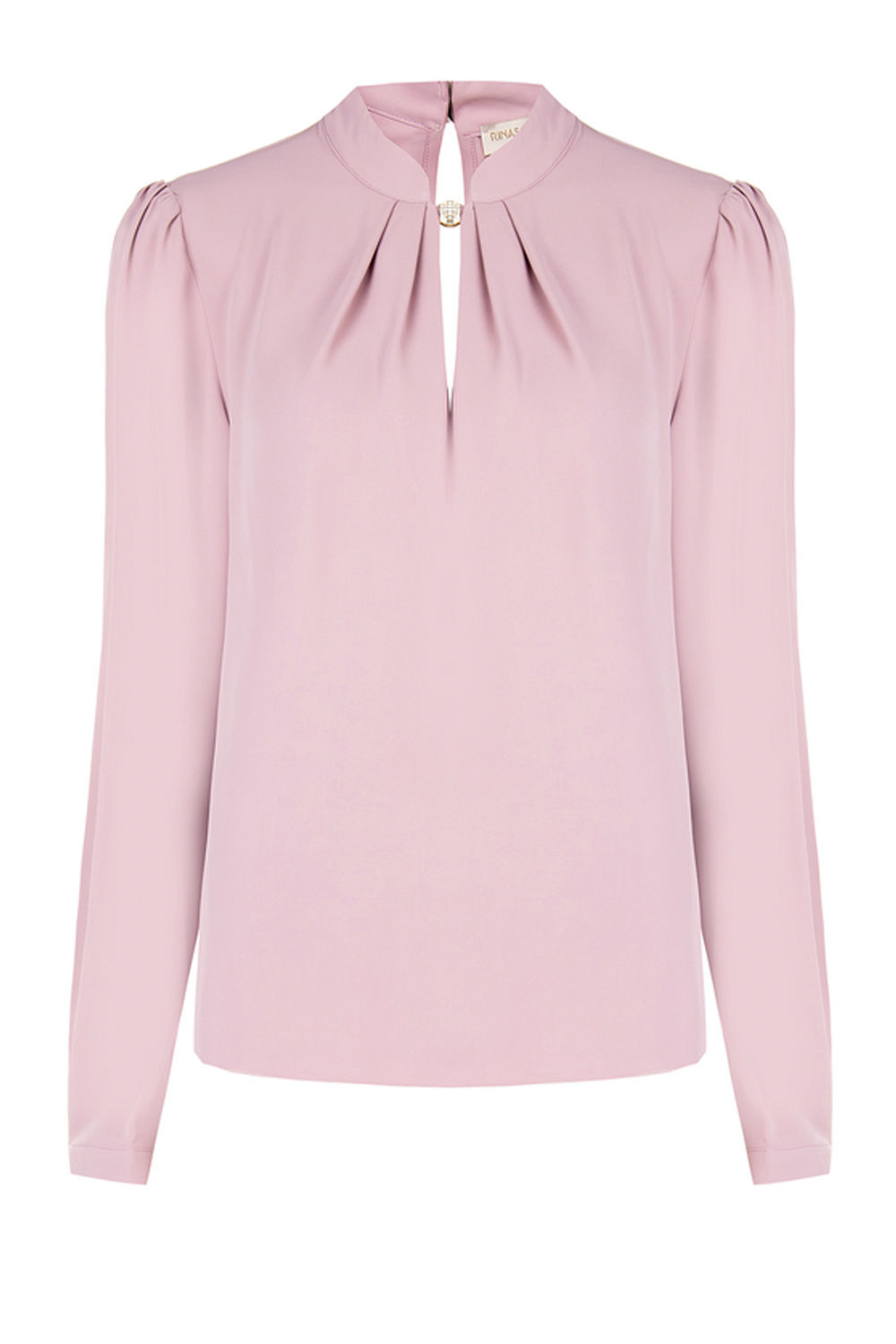 RINASCIMENTO Rinascimento blouse met lichte pofmouw glitter steen bij hals mauve / ROZE