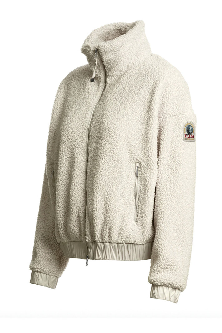 PARAJUMPERS Parajumpers Sori sweater/cardigan with zip and pockets  Moonbeam/cream WHITE