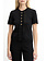 TWINSET Twinset top met ruches en gouden knopen ZWART