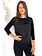 RINASCIMENTO Rinascimento top with half-length sleeves, stretch fabric, BLACK