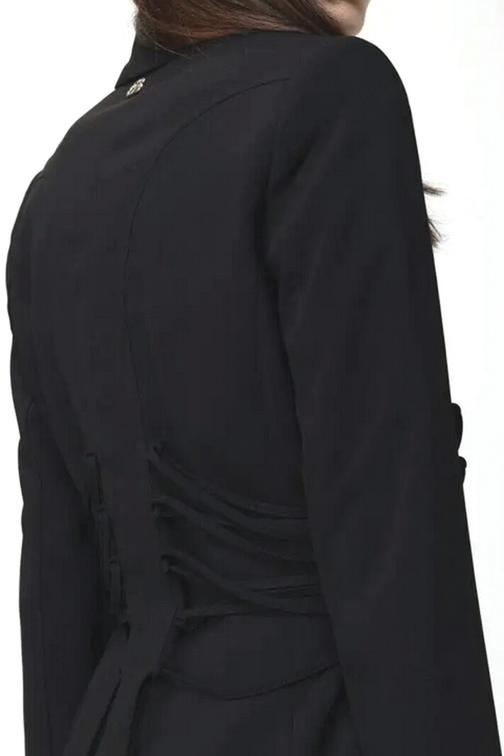TWINSET Twinset blazer / colbert jas met veter detail in taille Nero / ZWART
