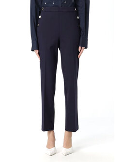 TWINSET Twinset pantalon met diverse gouden knopen DONKER BLAUW