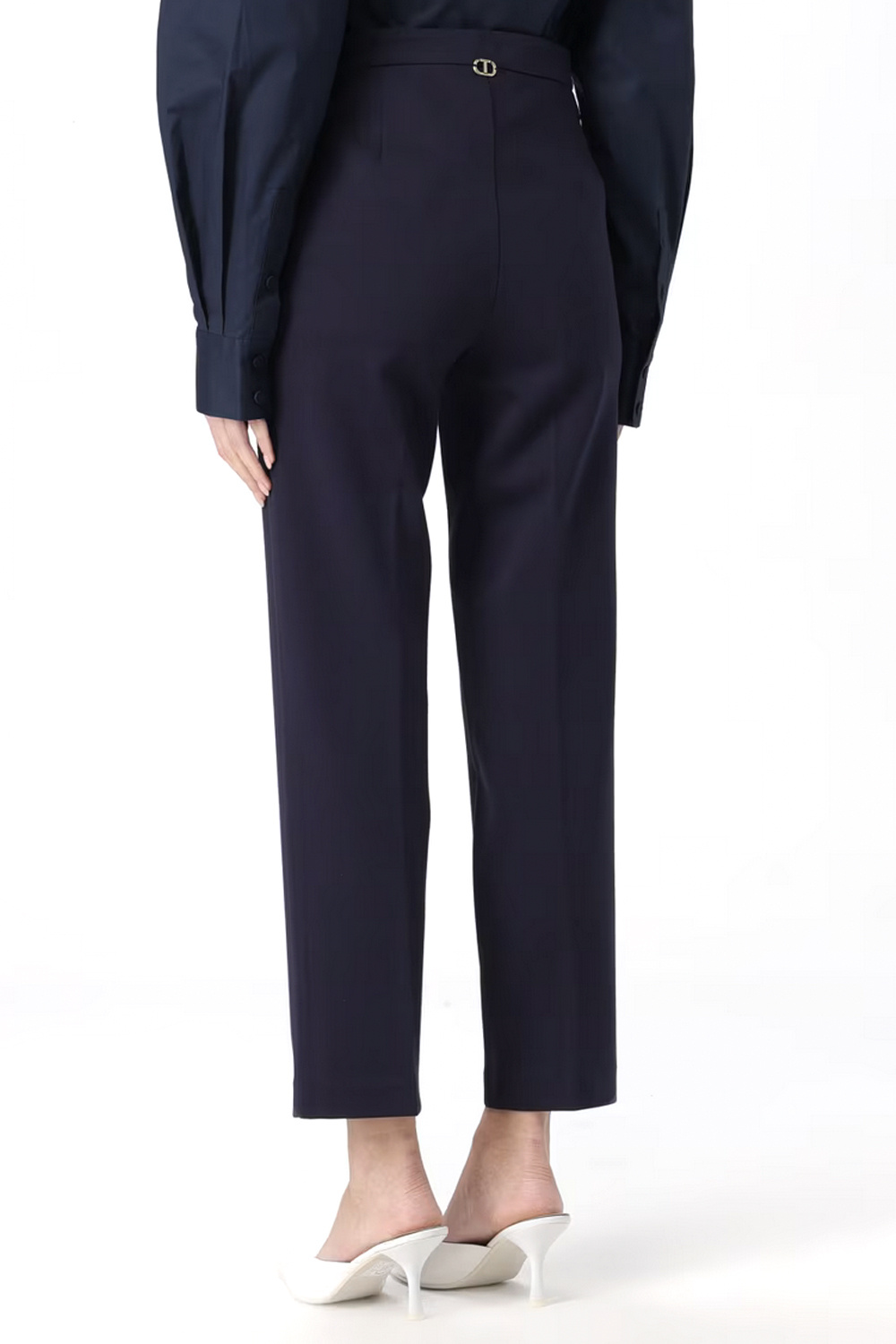 TWINSET Twinset pantalon met diverse gouden knopen DONKER BLAUW