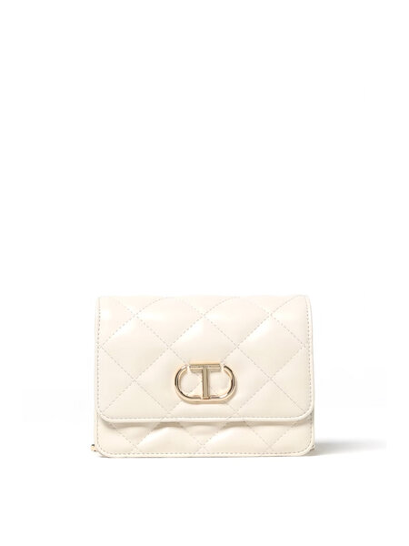 TWINSET Twinset Audrey bag met gouden logo room WIT