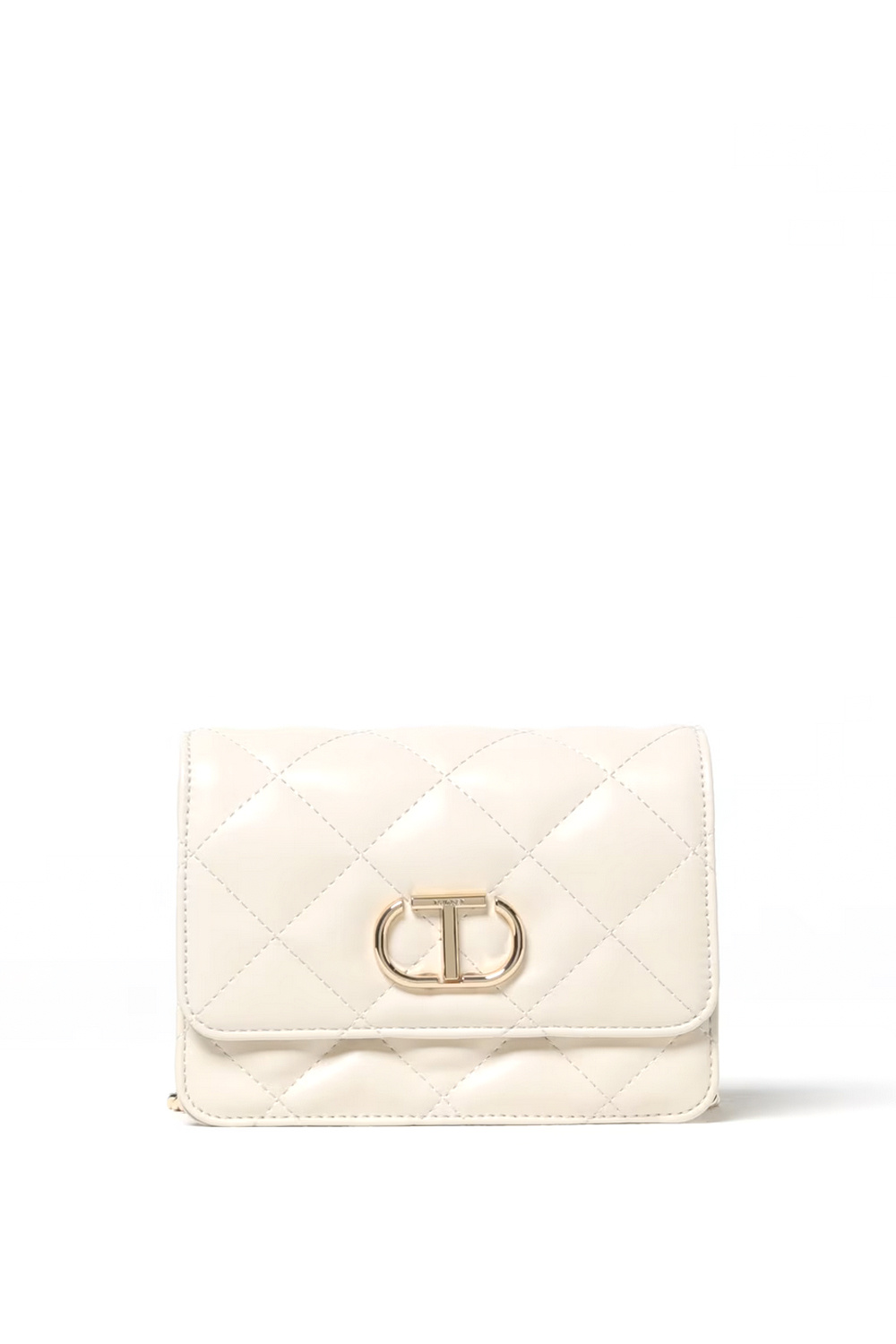 TWINSET Twinset Audrey bag met gouden logo room WIT