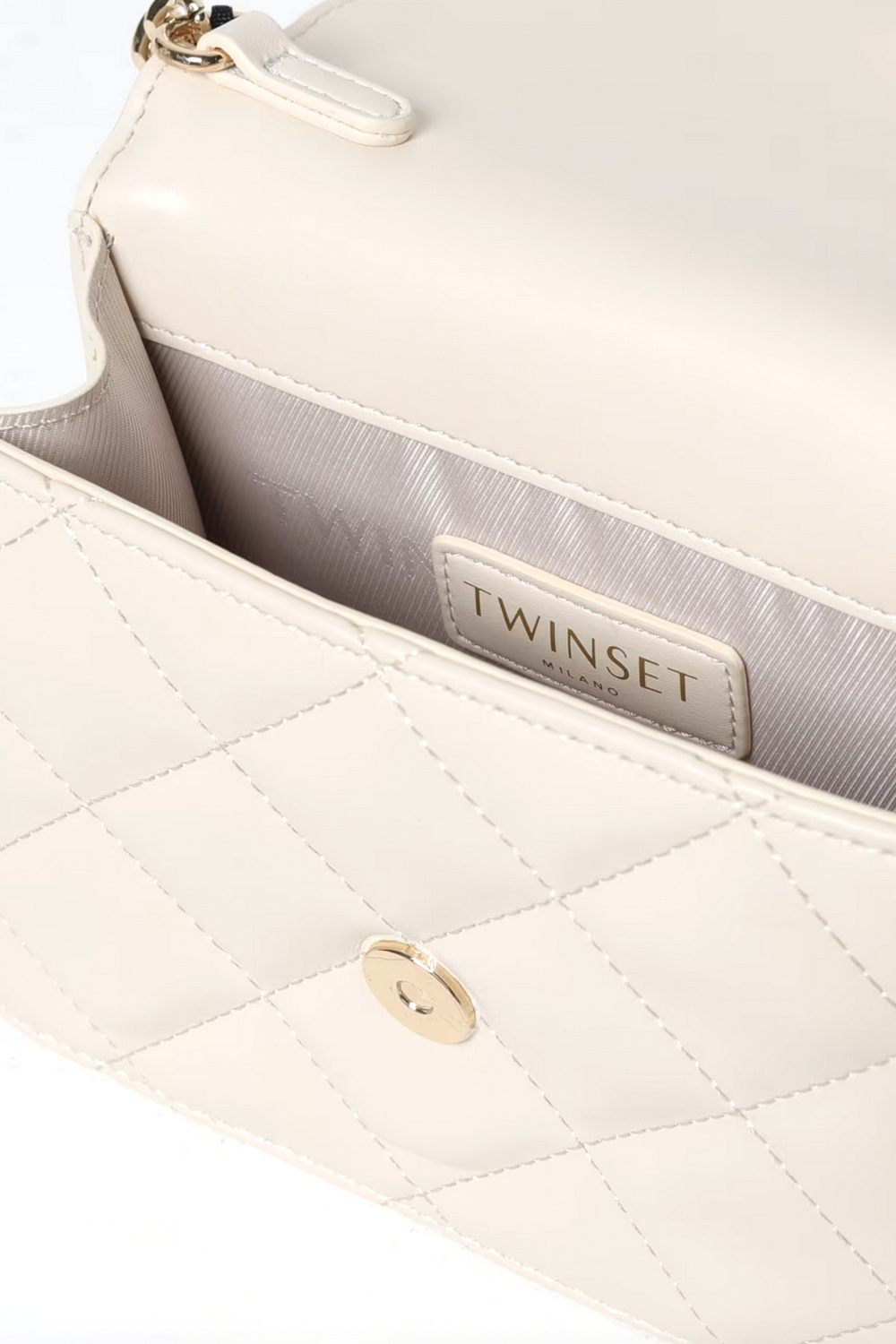 TWINSET Twinset Audrey bag met gouden logo room WIT