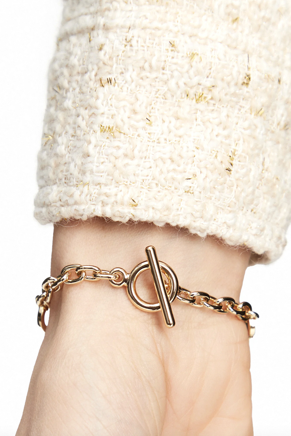 TWINSET Twinset ketting armband met Ovale T en steentjes GOUD