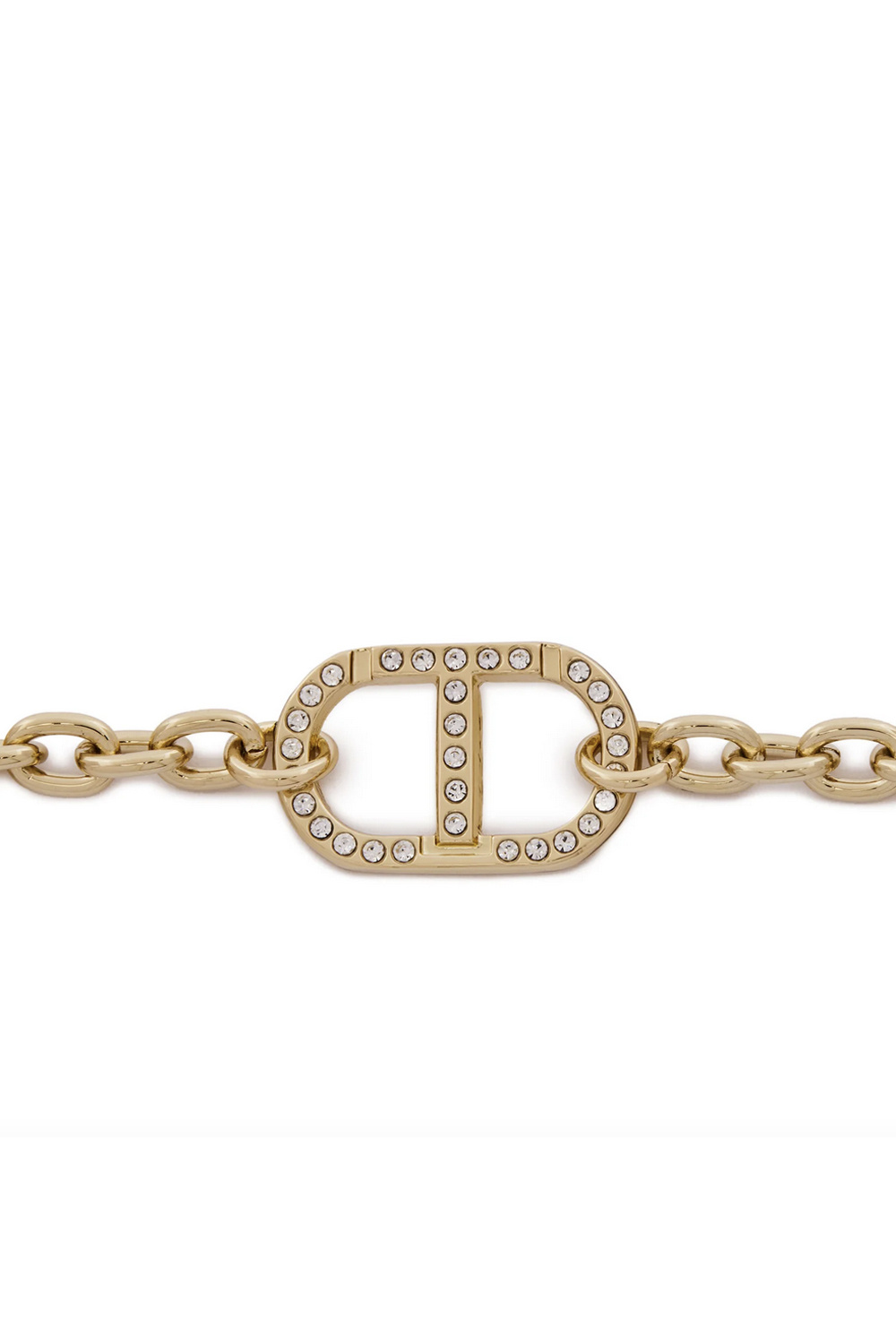 TWINSET Twinset ketting armband met Ovale T en steentjes GOUD
