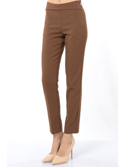 PATRIZIA PEPE Patrizia pepe pantalon / broek rechte broekspijp BRUIN