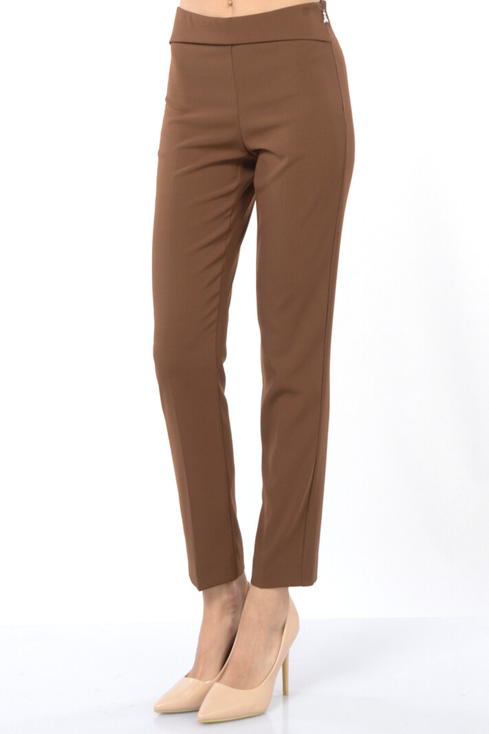 PATRIZIA PEPE Patrizia pepe pantalon / broek rechte broekspijp BRUIN