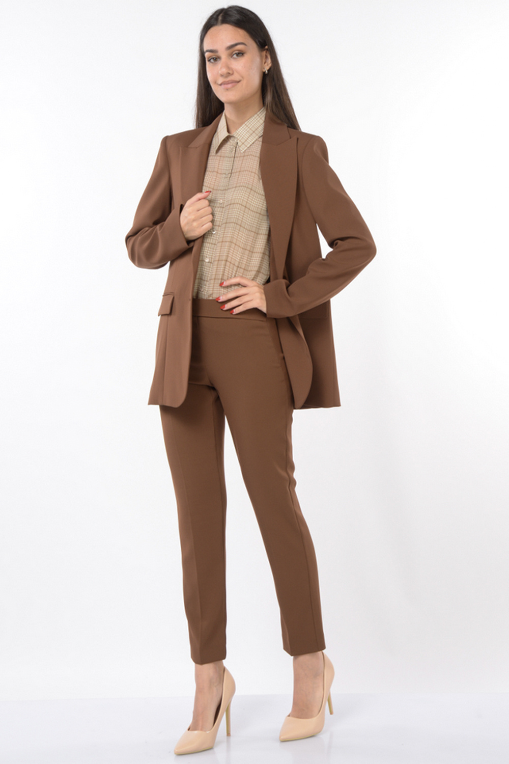 PATRIZIA PEPE Patrizia Pepe trousers / straight leg trousers BROWN