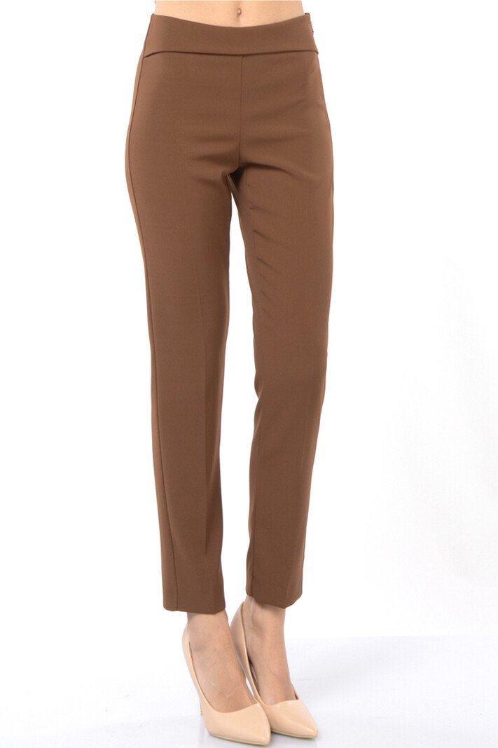 PATRIZIA PEPE Patrizia pepe pantalon / broek rechte broekspijp BRUIN