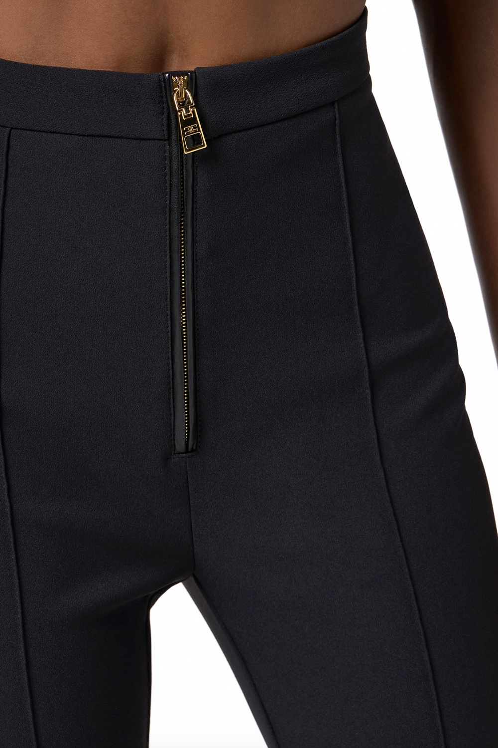 ELISABETTA FRANCHI Elisabetta Franchi flared trousers with zip at the front nero / BLACK