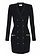 ELISABETTA FRANCHI Elisabetta Franchi gebreide jurk met deco gouden details nero / ZWART