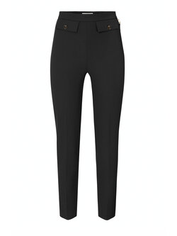 ELISABETTA FRANCHI Elisabetta Franchi pantalon met rechte / smallere broekspijp nero / ZWART