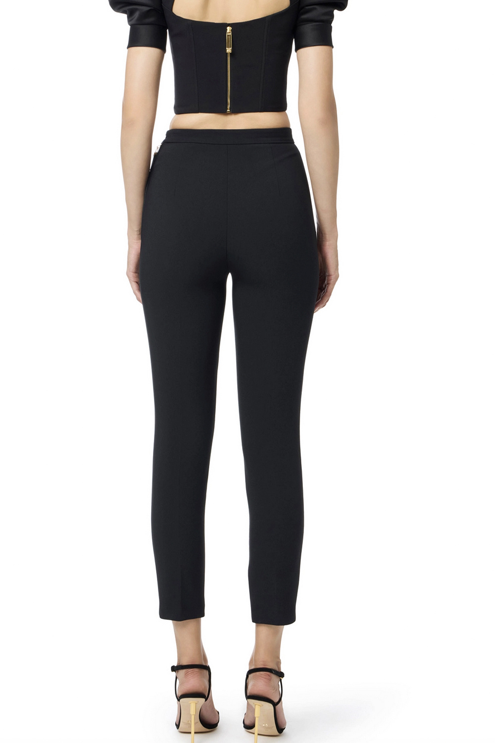 ELISABETTA FRANCHI Elisabetta Franchi trousers with straight/slightly tapered leg in black