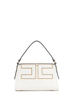 ELISABETTA FRANCHI Elisabetta Franchi kleine handtas / tas met logo in goud room WIT