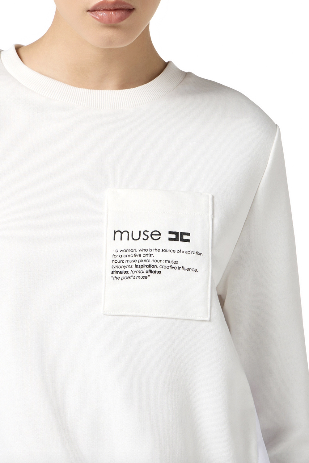 ELISABETTA FRANCHI Elisabetta Franchi knitted top with blouse with gold buttons ivory / Cream