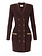 ELISABETTA FRANCHI Elisabetta Franchi gebreide jurk met deco gouden details coffee / BRUIN