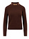 ELISABETTA FRANCHI Elisabetta Franchi knitted top with leather detail at the neck coffee / BROWN