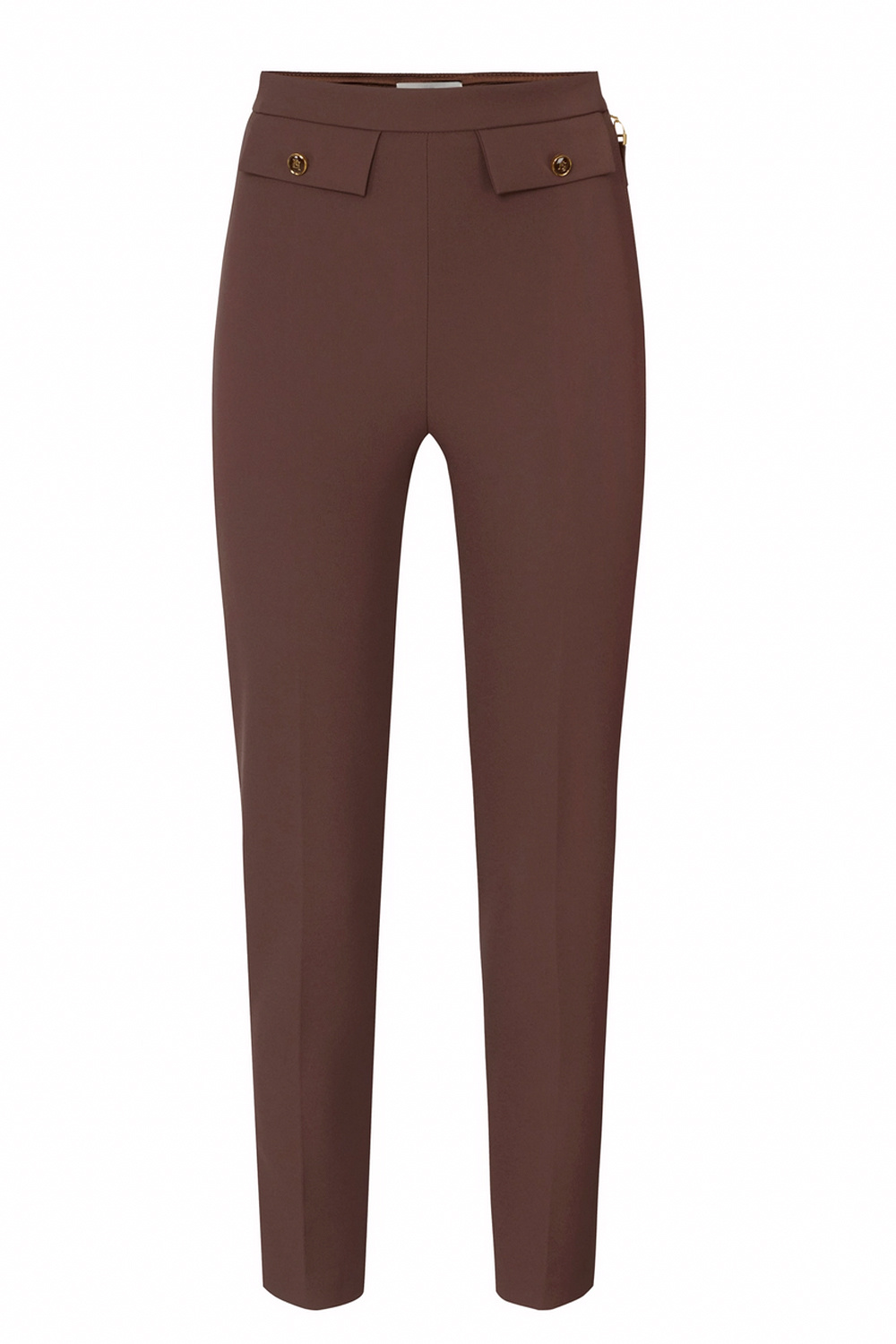 ELISABETTA FRANCHI Elisabetta Franchi trousers with straight/slightly tapered leg coffee / Brown