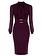 RINASCIMENTO Rinascimento jurk met sjaal op achterzijde en gouden detail in de taille BORDEAUX ROOD