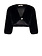 RINASCIMENTO Rinascimento faux fur bolero / kort bont jasje met glitter detail ZWART
